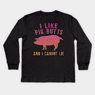 i like pig butts ugly sweater Kids Long Sleeve T-Shirt